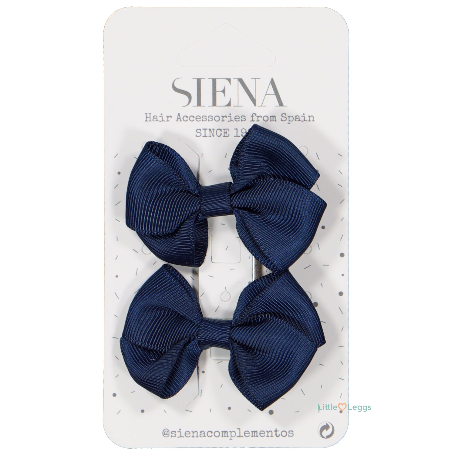 Navy Hair Clips x 2 - 2.5cm