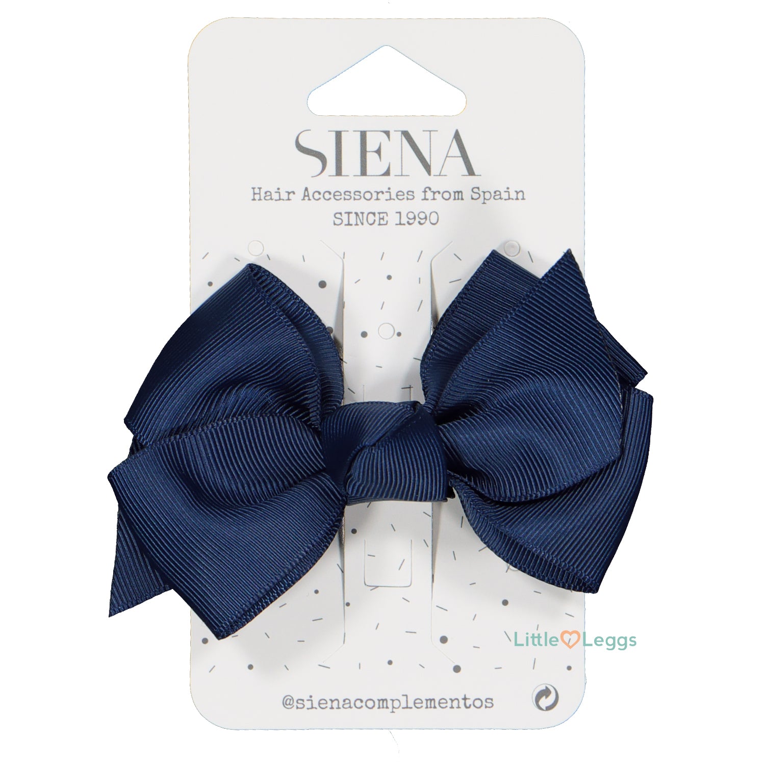 Navy Knot Hair Clip -10cm