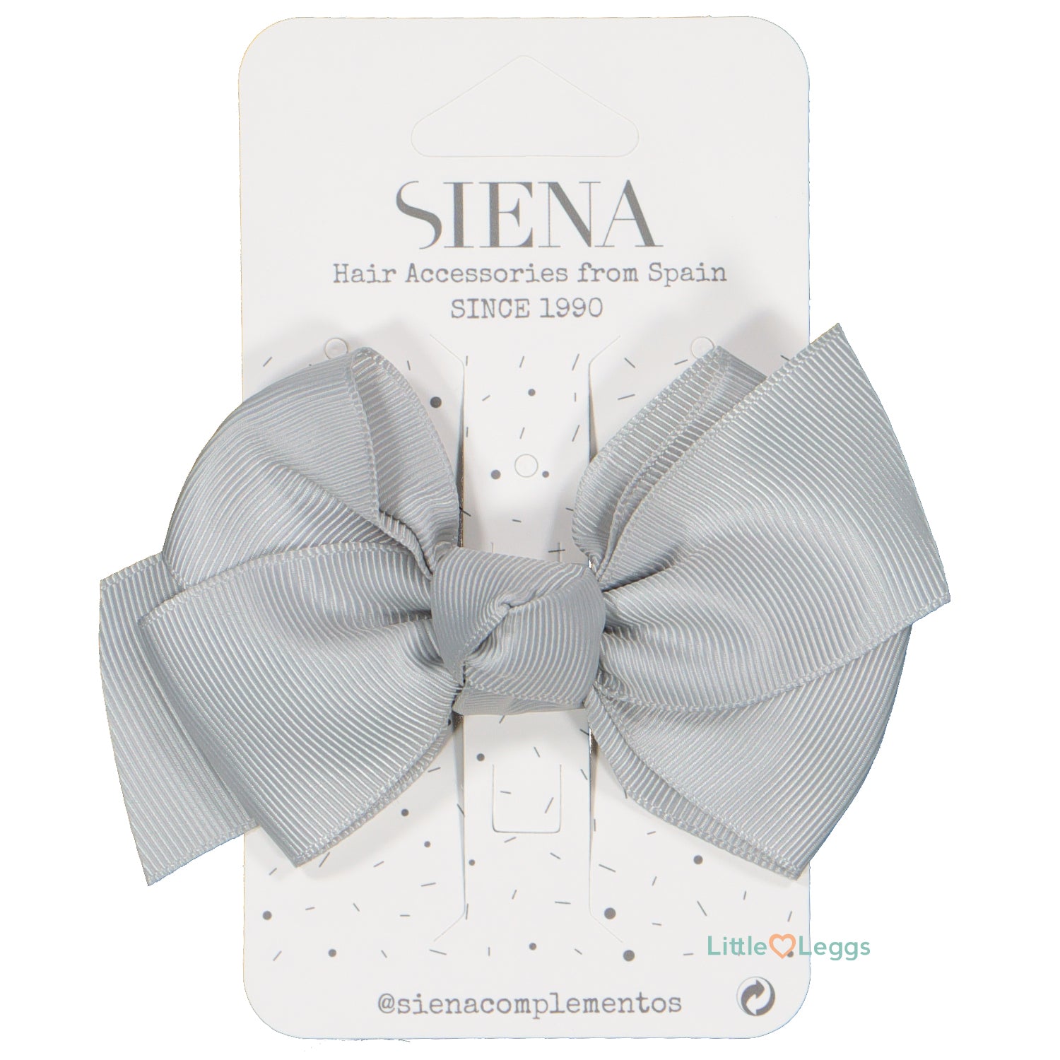 Pale Grey Knot Hair Clip -10cm