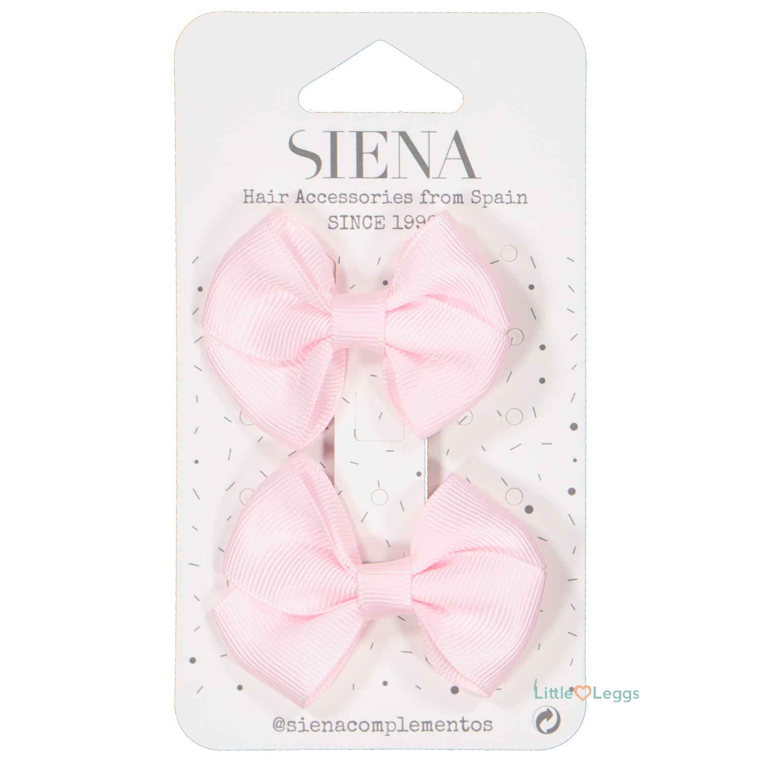 Pastel Pink Hair Clips x 2 - 2.5cm