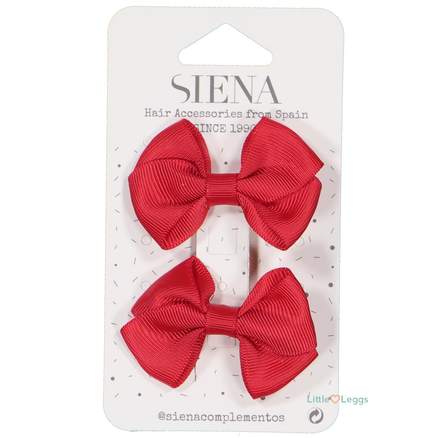 Red Hair Clips x 2 - 2.5cm