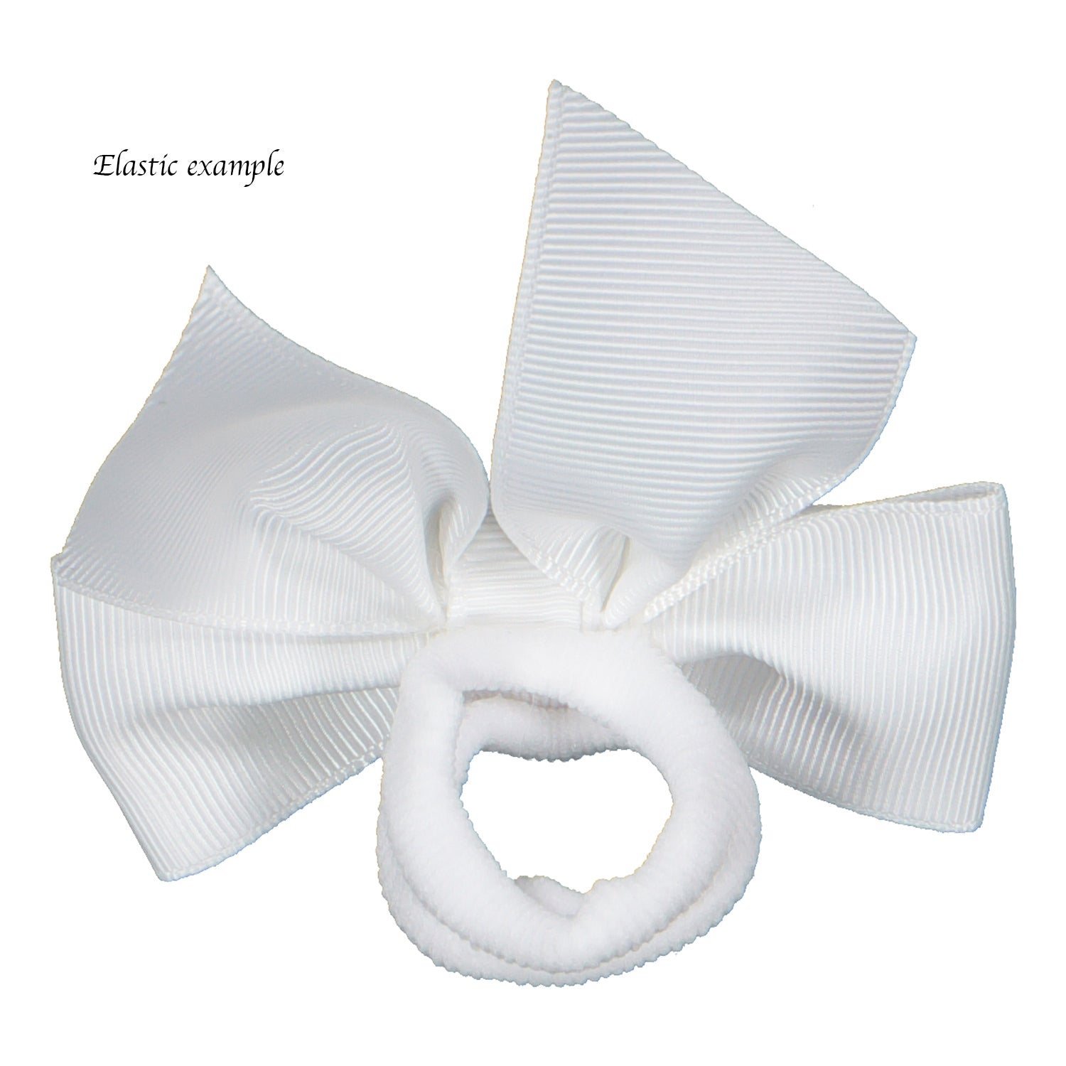 Dark Green Hair Bow On Elastic