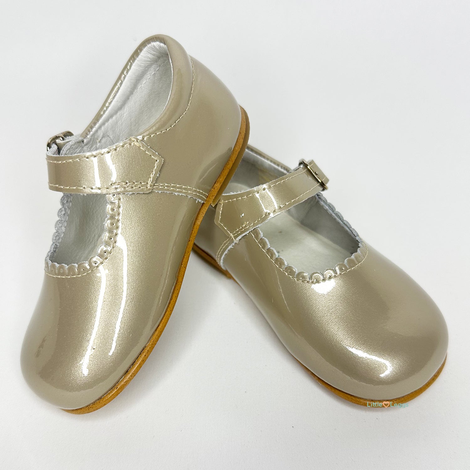 Girls Pearl Taupe Mary Jane