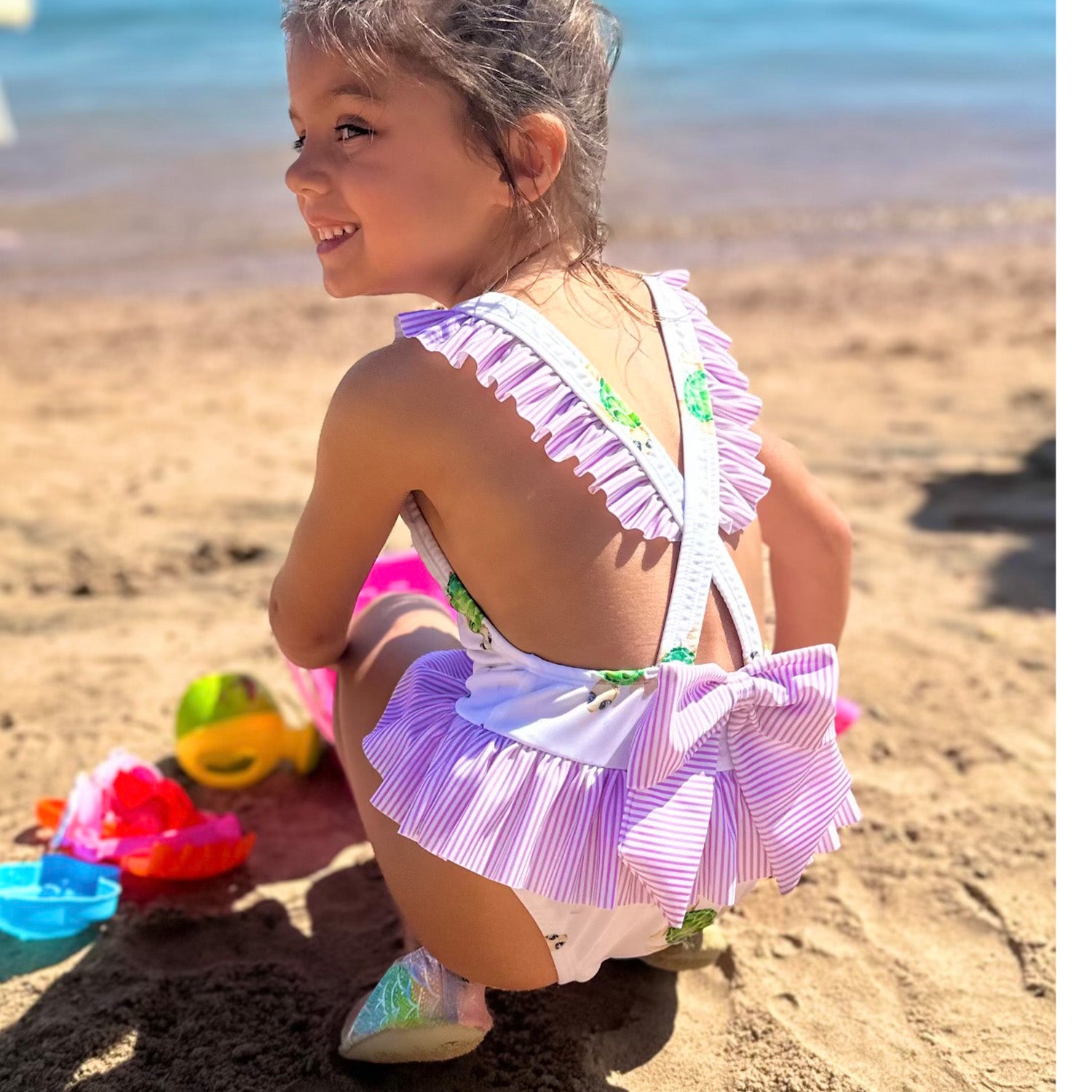 Turtles Frill Skirt Swimsuit