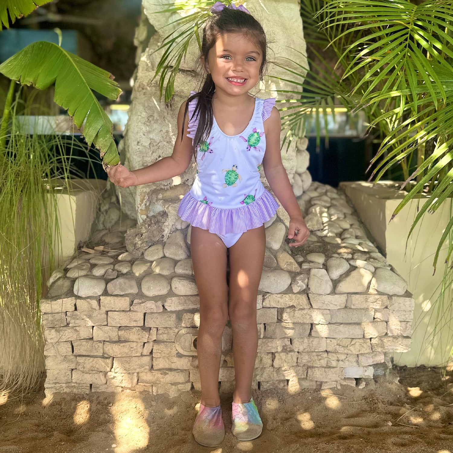 Turtles Frill Skirt Swimsuit