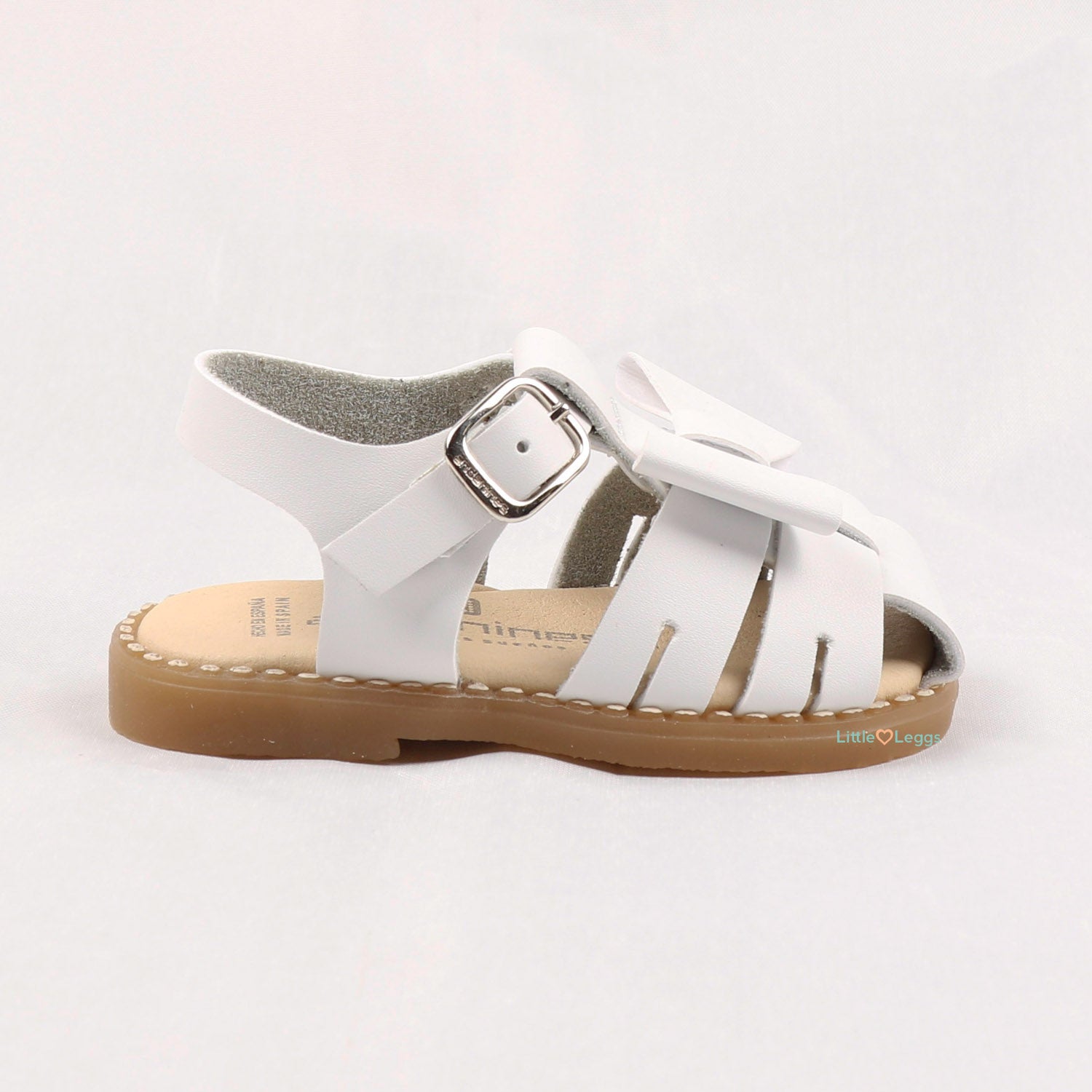 White Bow Cage Sandal