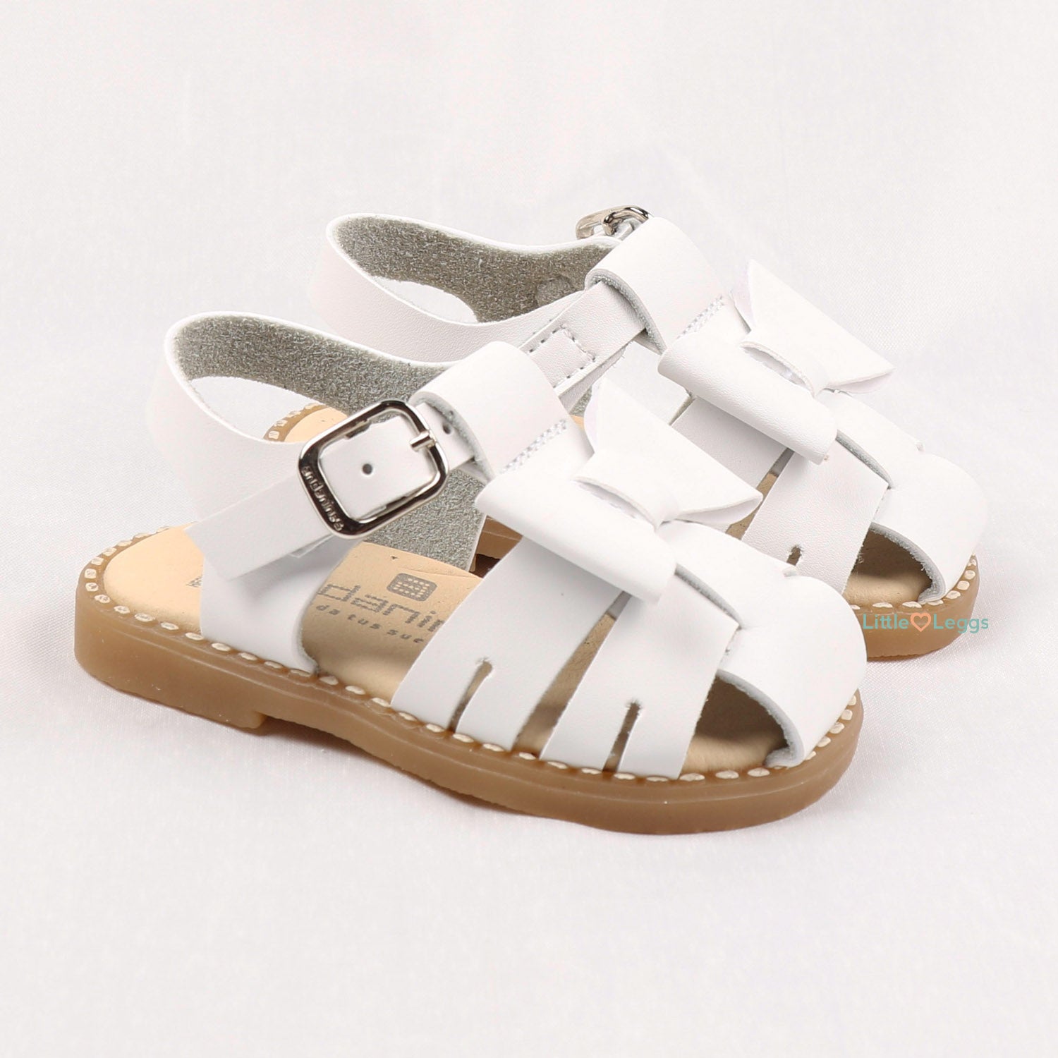 White Bow Cage Sandal