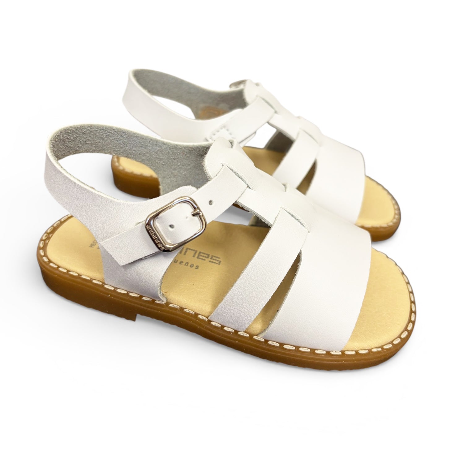 White T-Bar Sandal