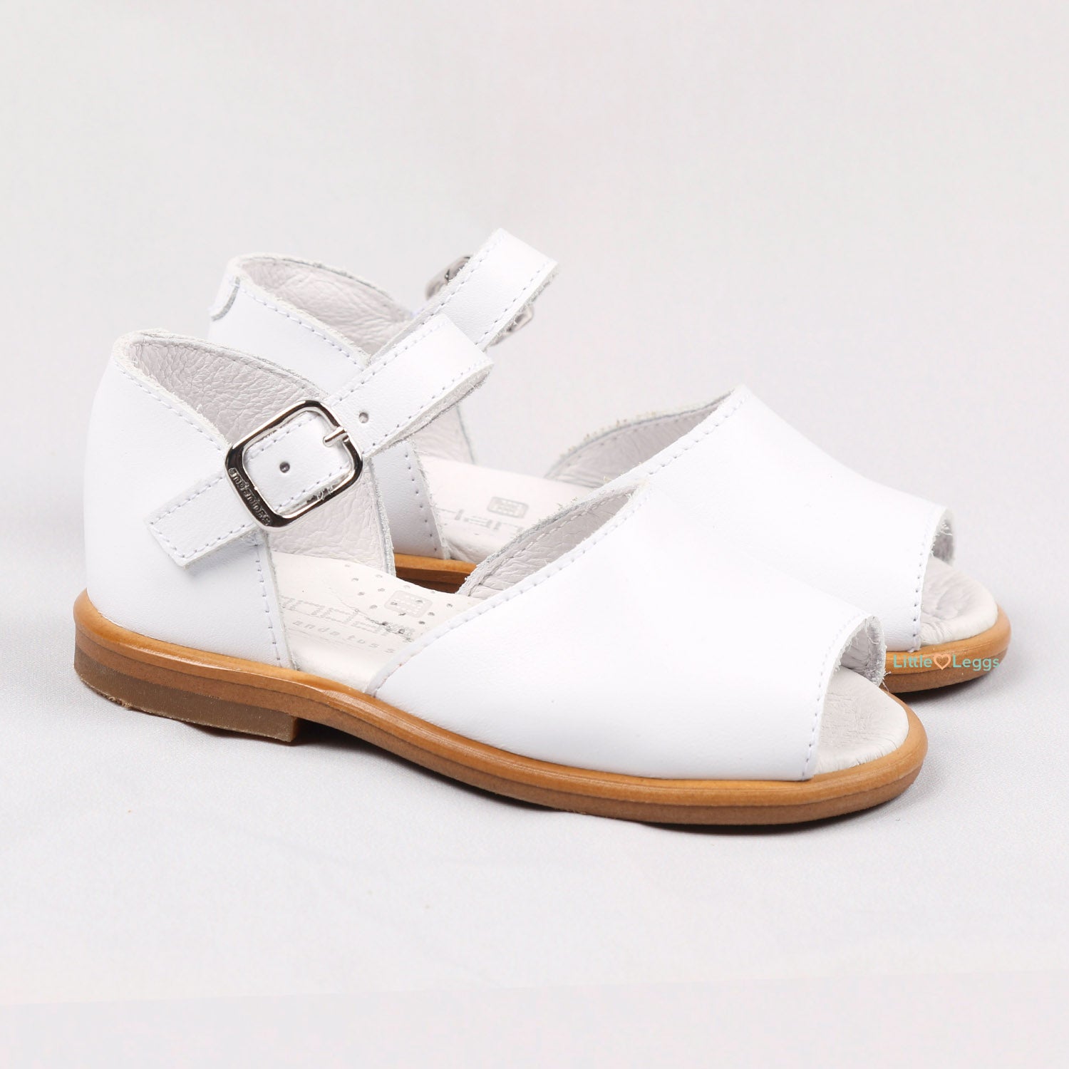 White Leather Closed Back Sandal