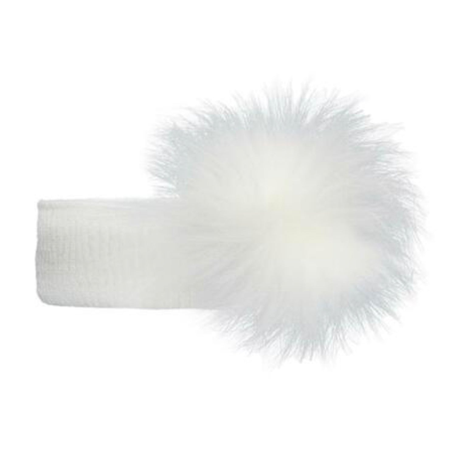 White Fur Headband