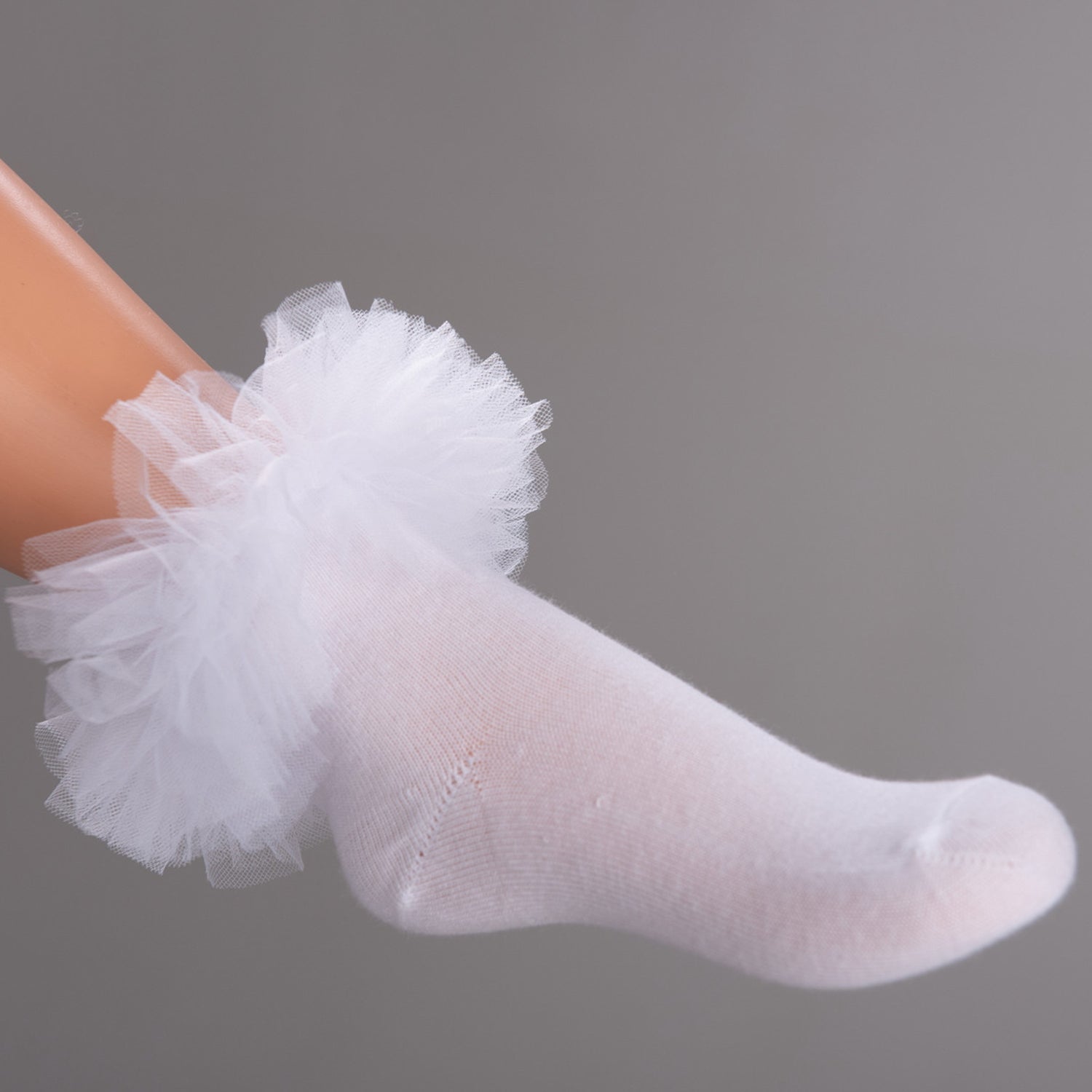 White Tulle Socks