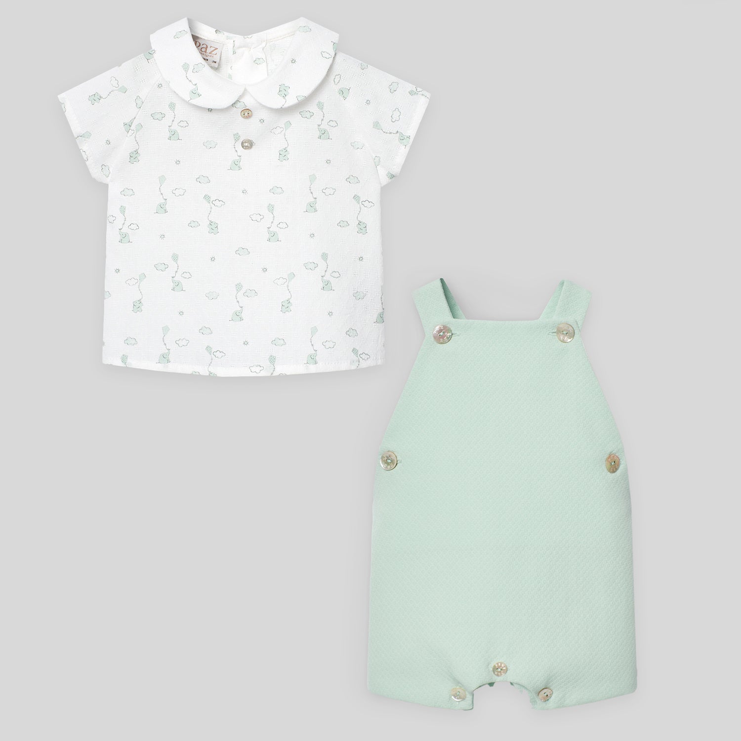 Green Romper & Shirt