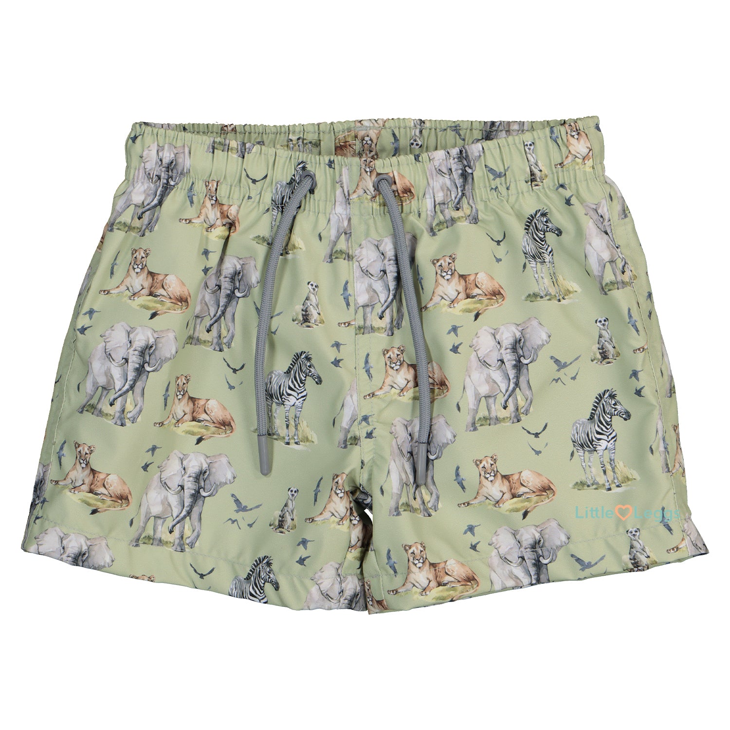 Green Safari Print Swimshorts