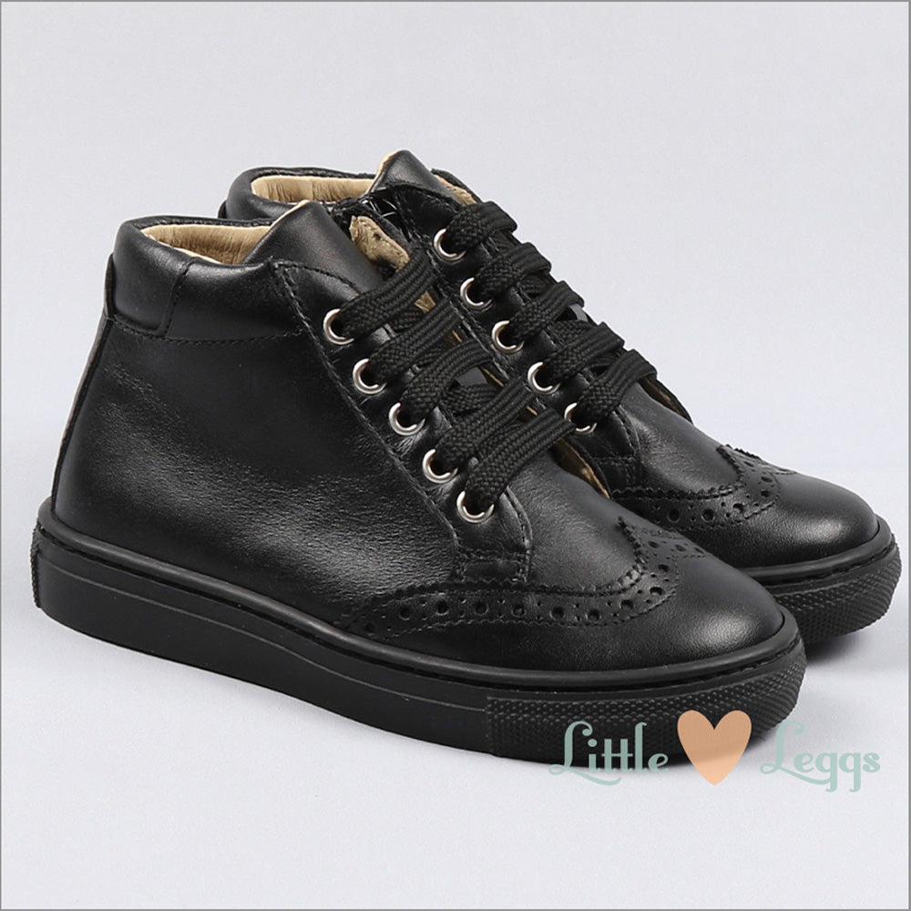 Black Leather Ankle Boots