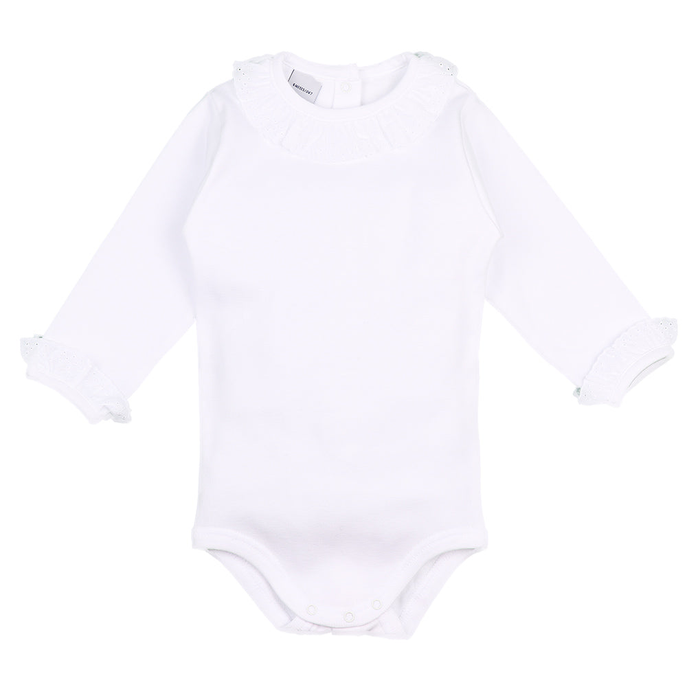 Girls White Long Sleeved Body
