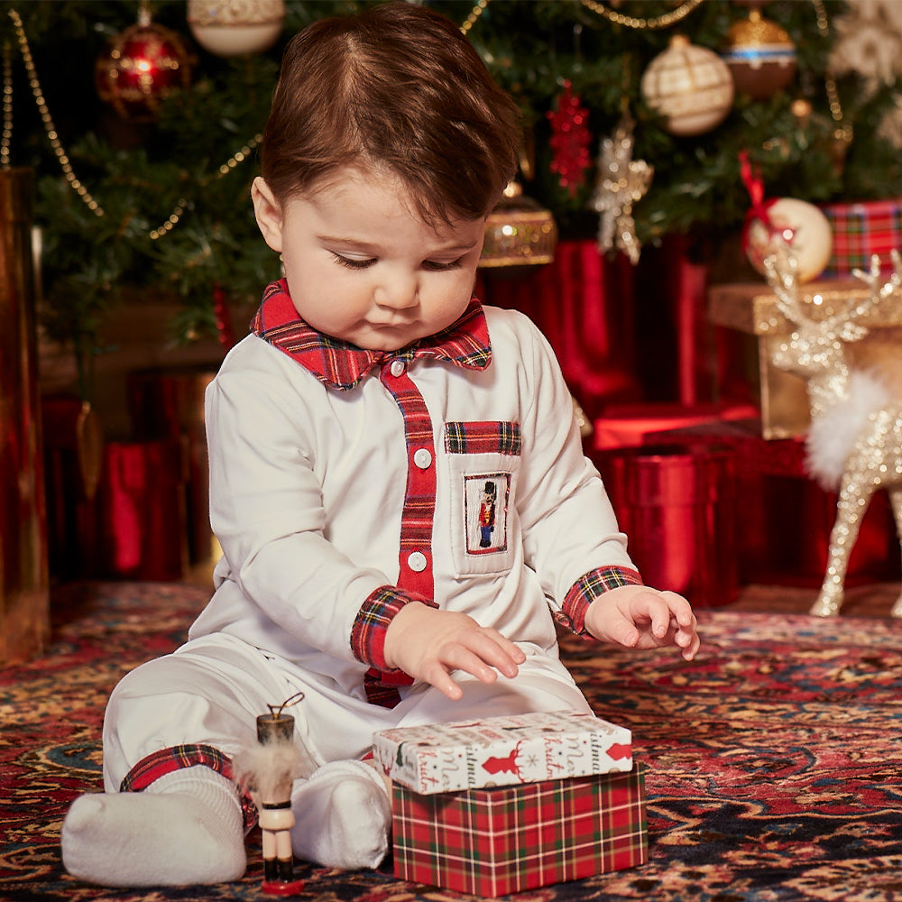 Boy tartan christmas store outfit