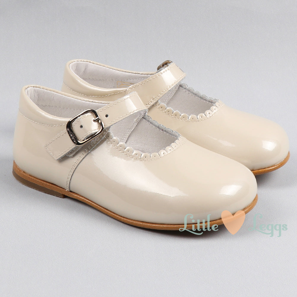 Girls Pearl Beige Mary Jane