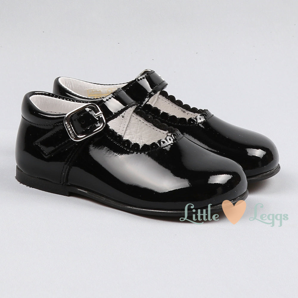 Girls Black Patent Mary Jane Shoe