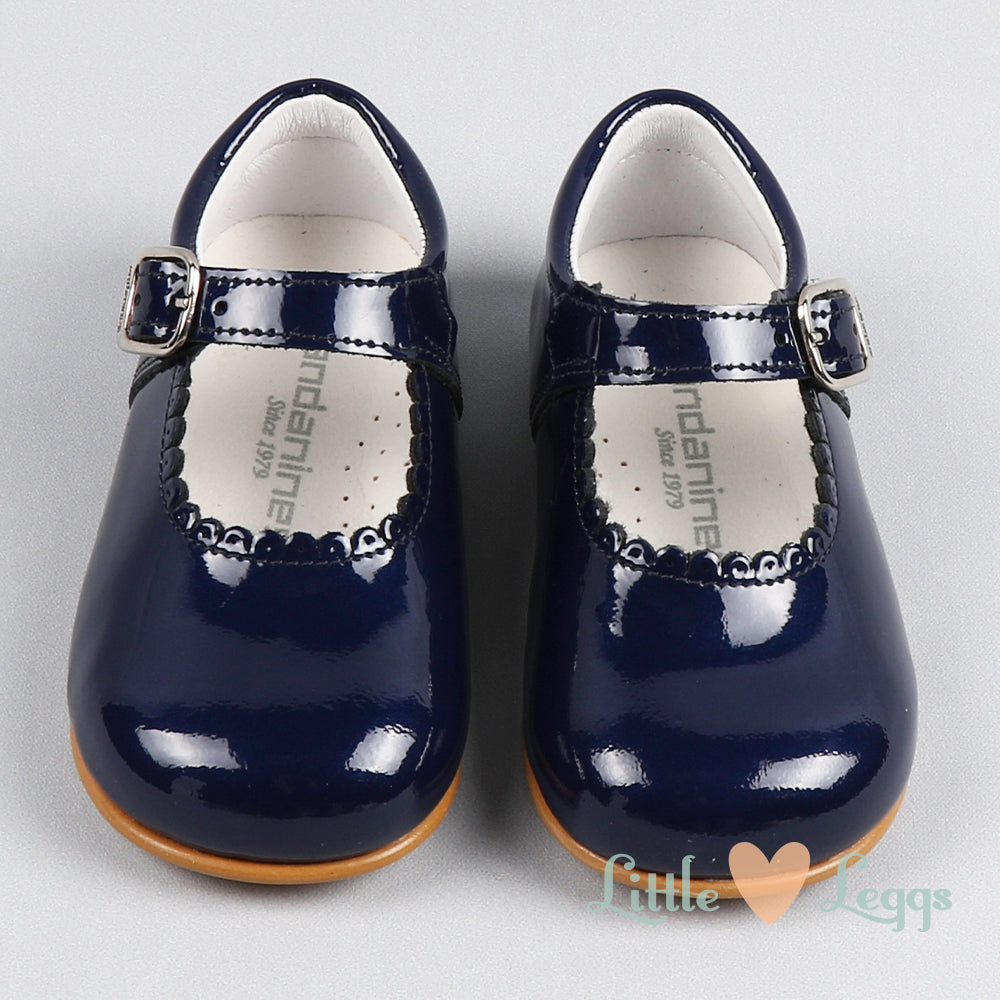 Girls Pearl Blue Mary Jane Shoe