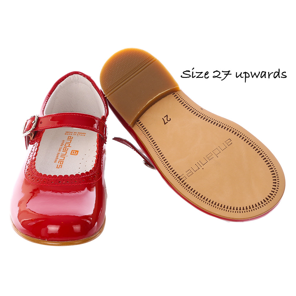 Girls Red Patent Mary Jane Shoe