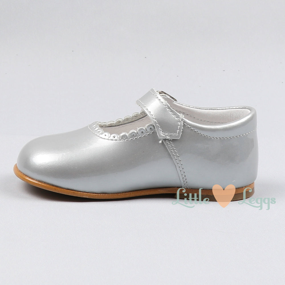 Girls Pearl Silver Mary Jane
