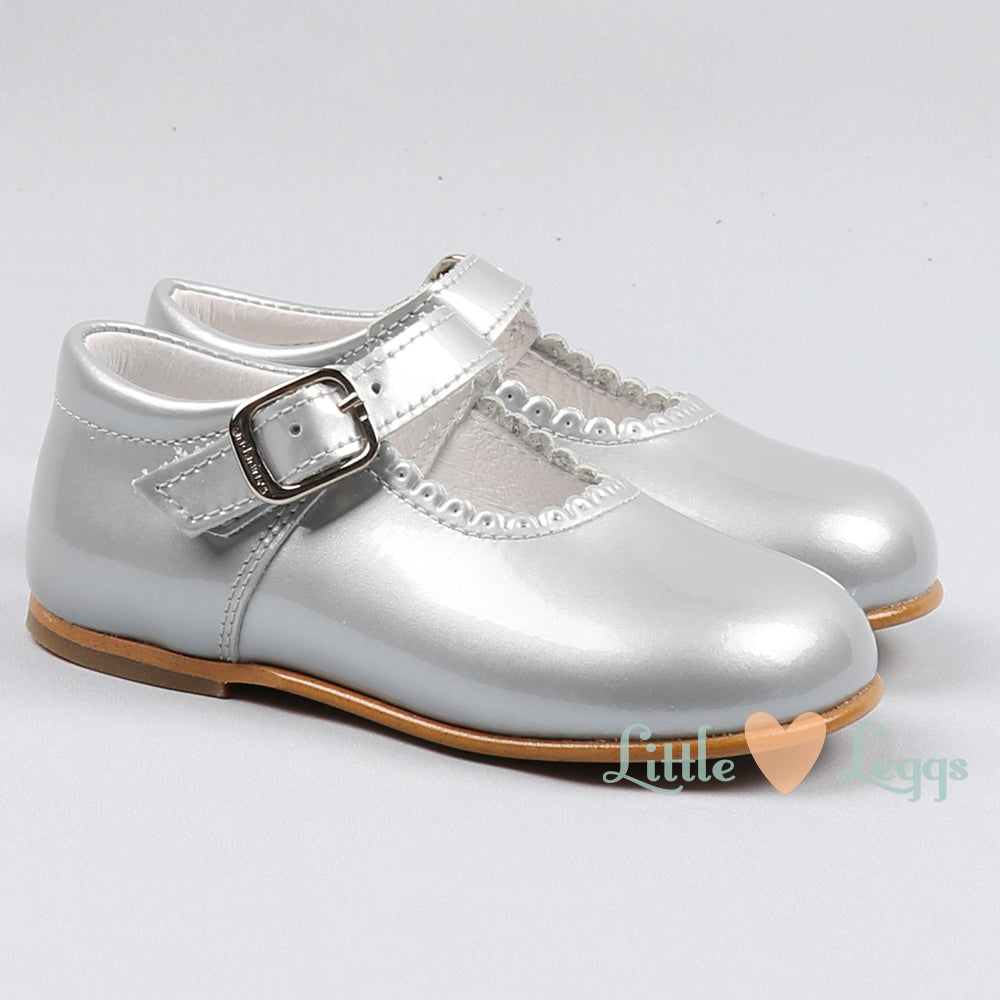 Girls Pearl Silver Mary Jane