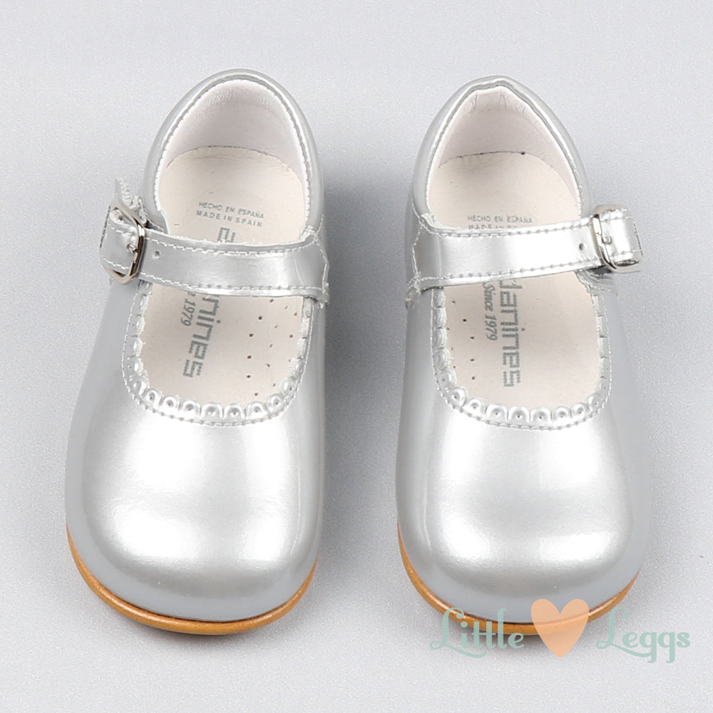 Girls Pearl Silver Mary Jane