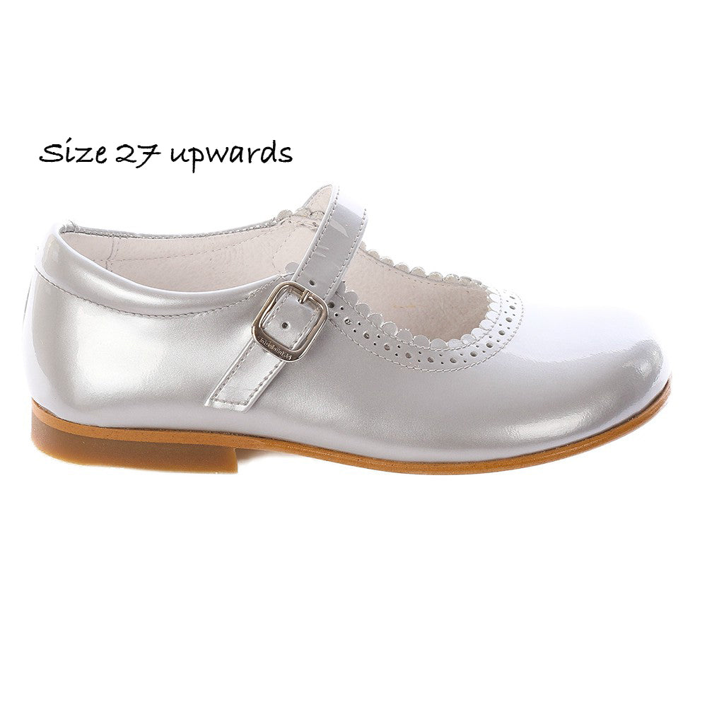 Girls Pearl Silver Mary Jane