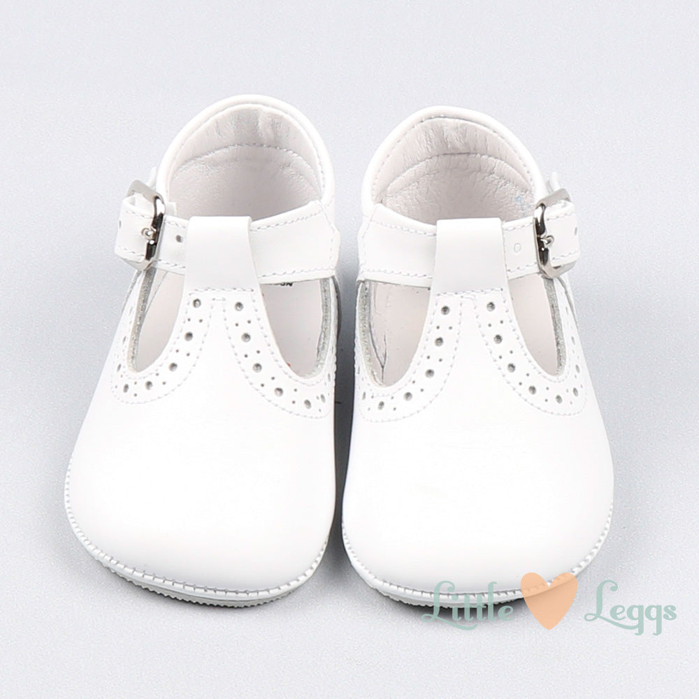 White Brogue T-Bar Pre-Walker