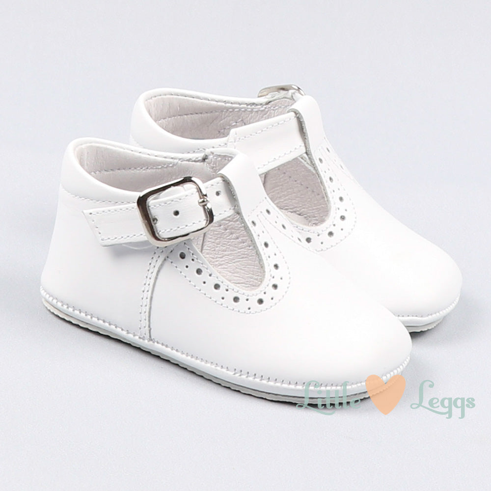 White Brogue T-Bar Pre-Walker