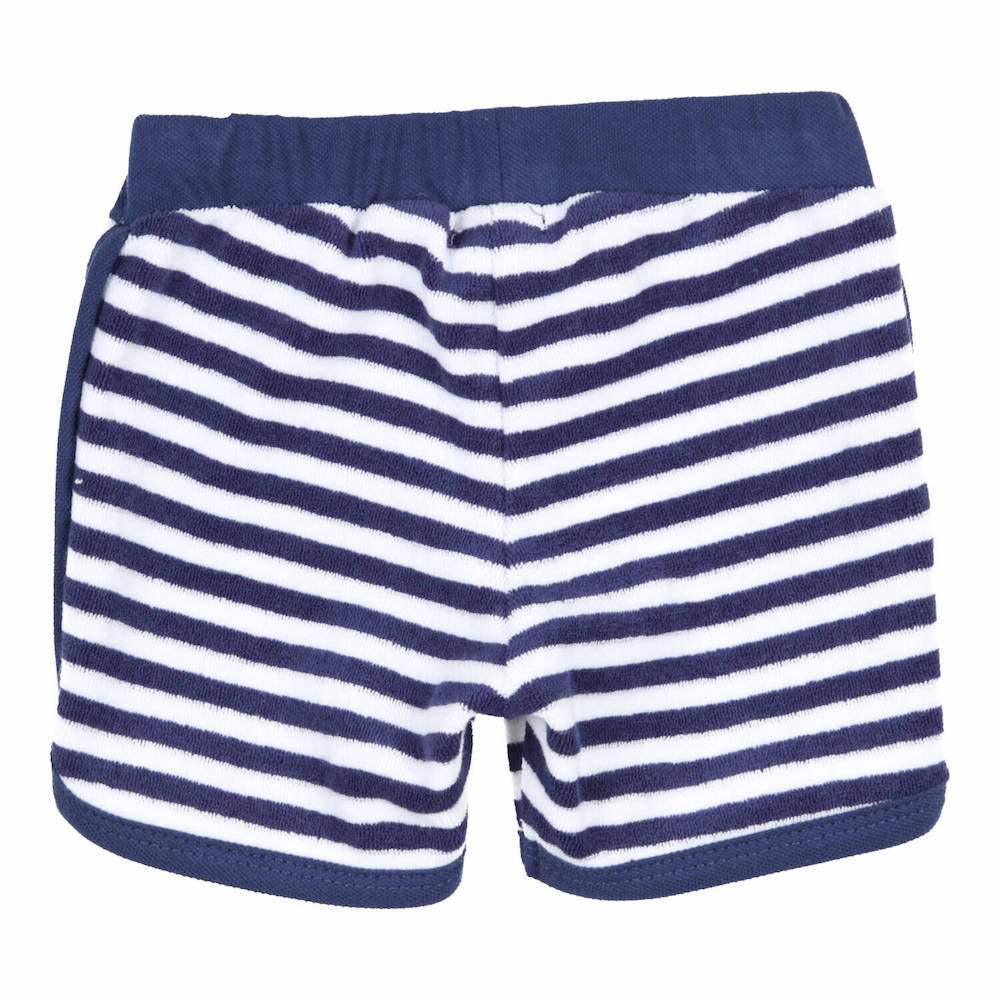 Navy Stripe Towelling Shorts