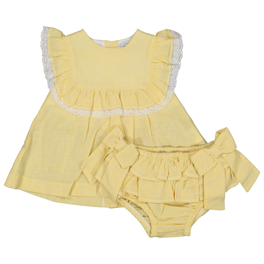 Lemon Dress and Bloomer Set