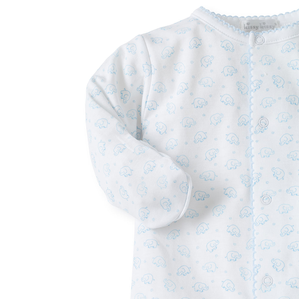 Blue Elephant Print Babygrow