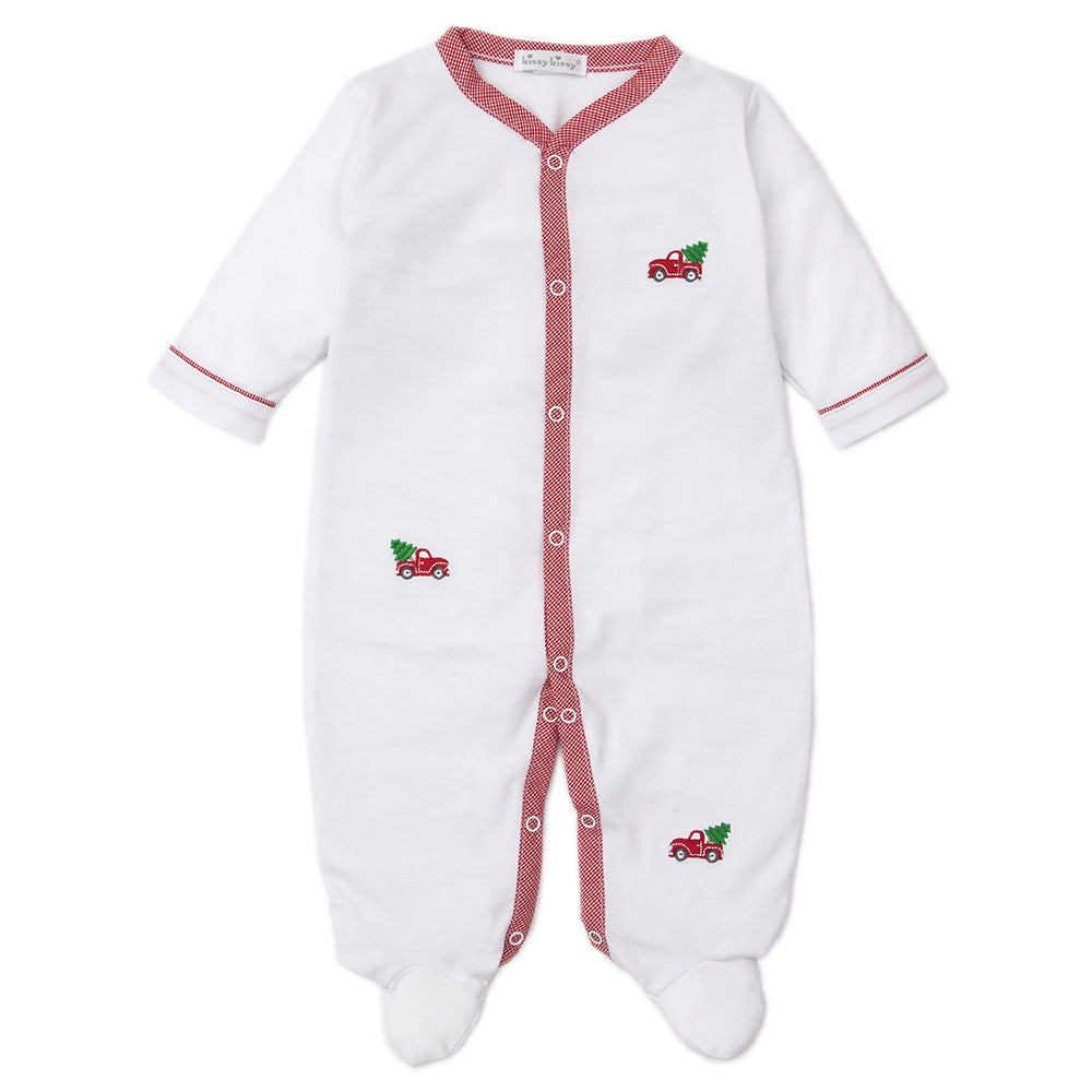 Embroidered Christmas Truck Babygrow