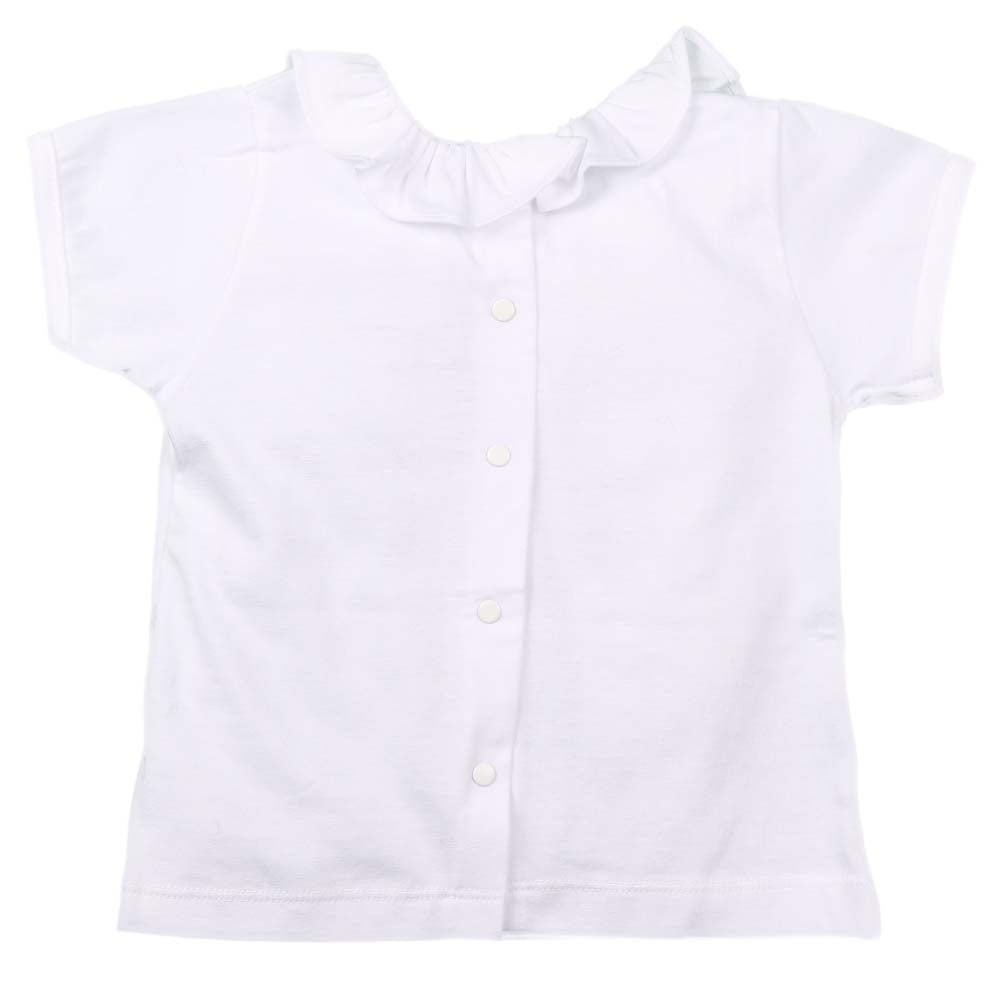 White Frill Collar Top