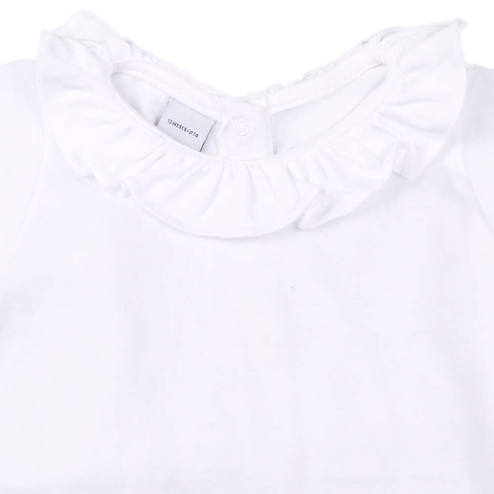 White Frill Collar Top