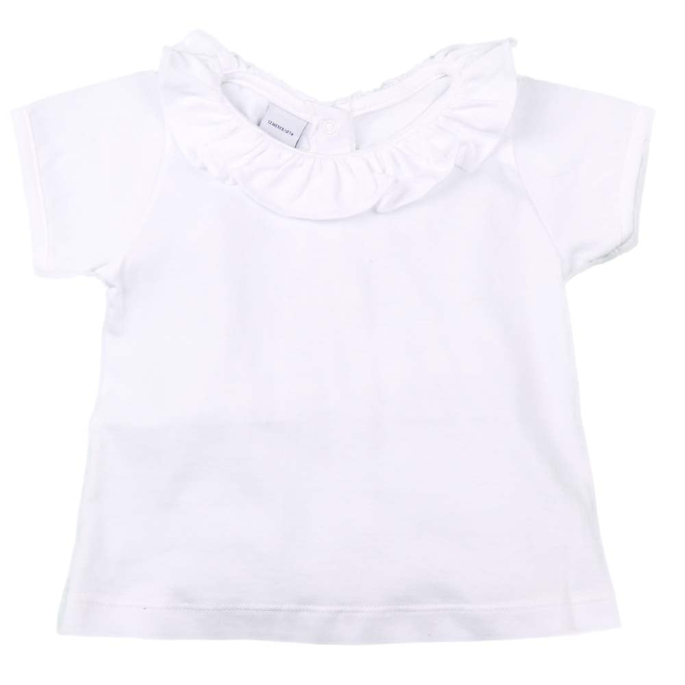 White Frill Collar Top