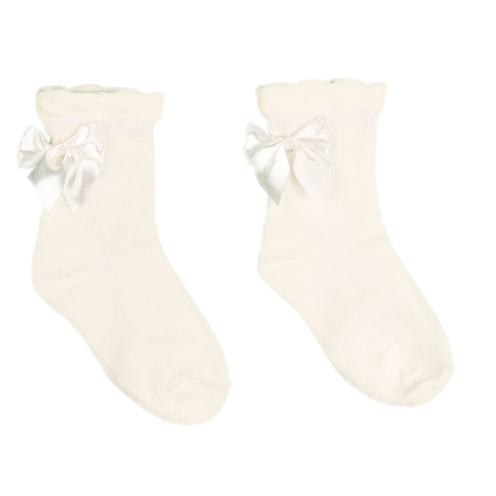 Ivory Ankle Bow Socks