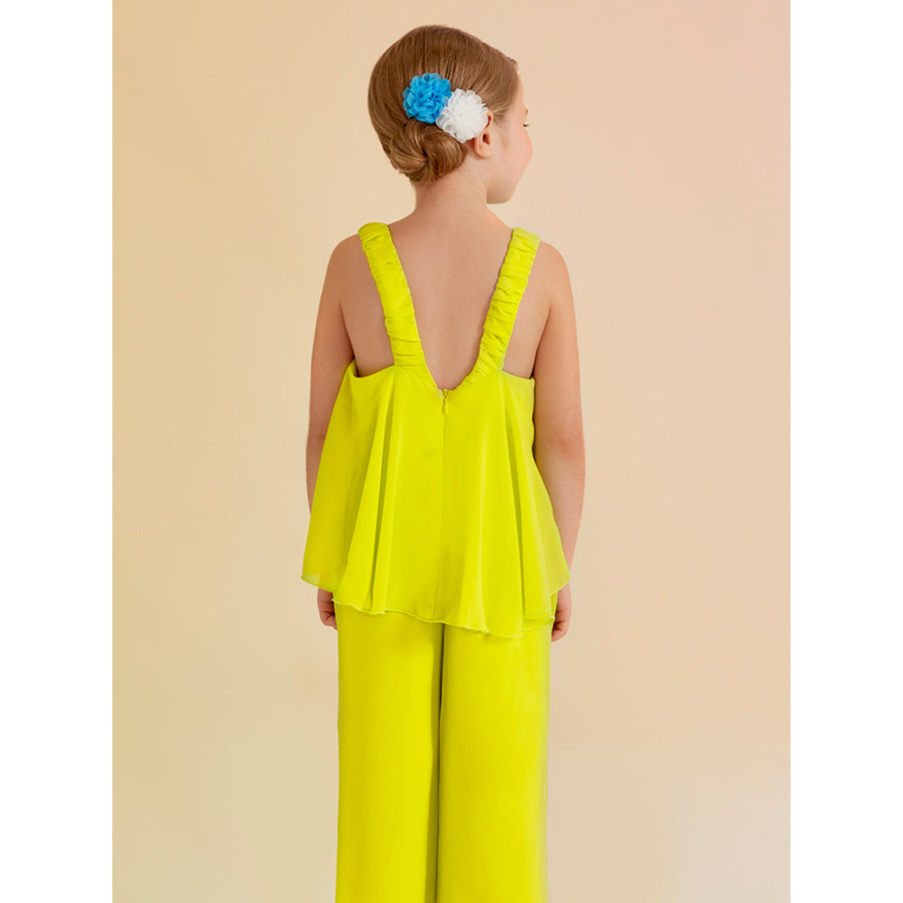 Lime Chiffon Jumpsuit