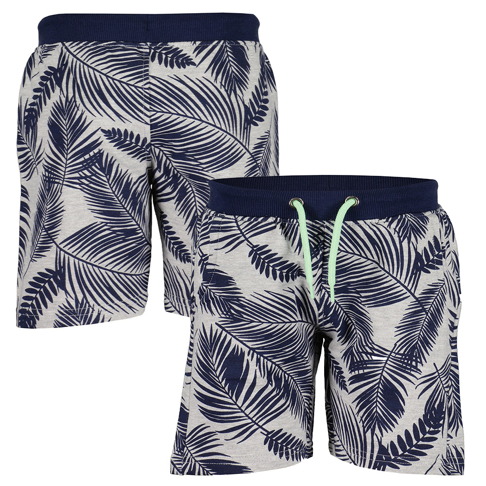 Printed Palm Tree Shorts Set