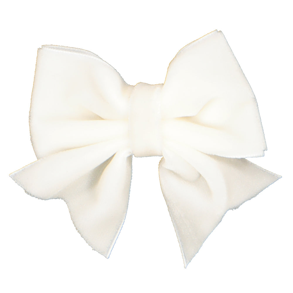 Ivory Velvet Hair Clip