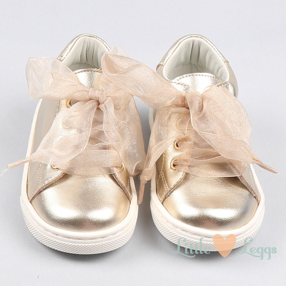 Champagne Leather Trainer
