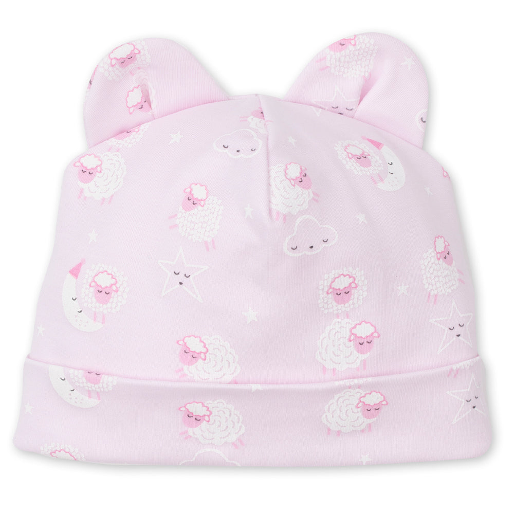 Pale Pink Lamb Print Hat