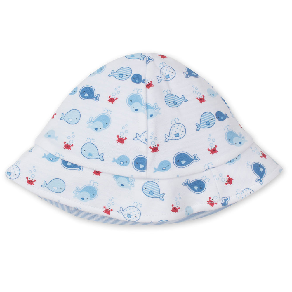 Whale Print Reversible Sunhat