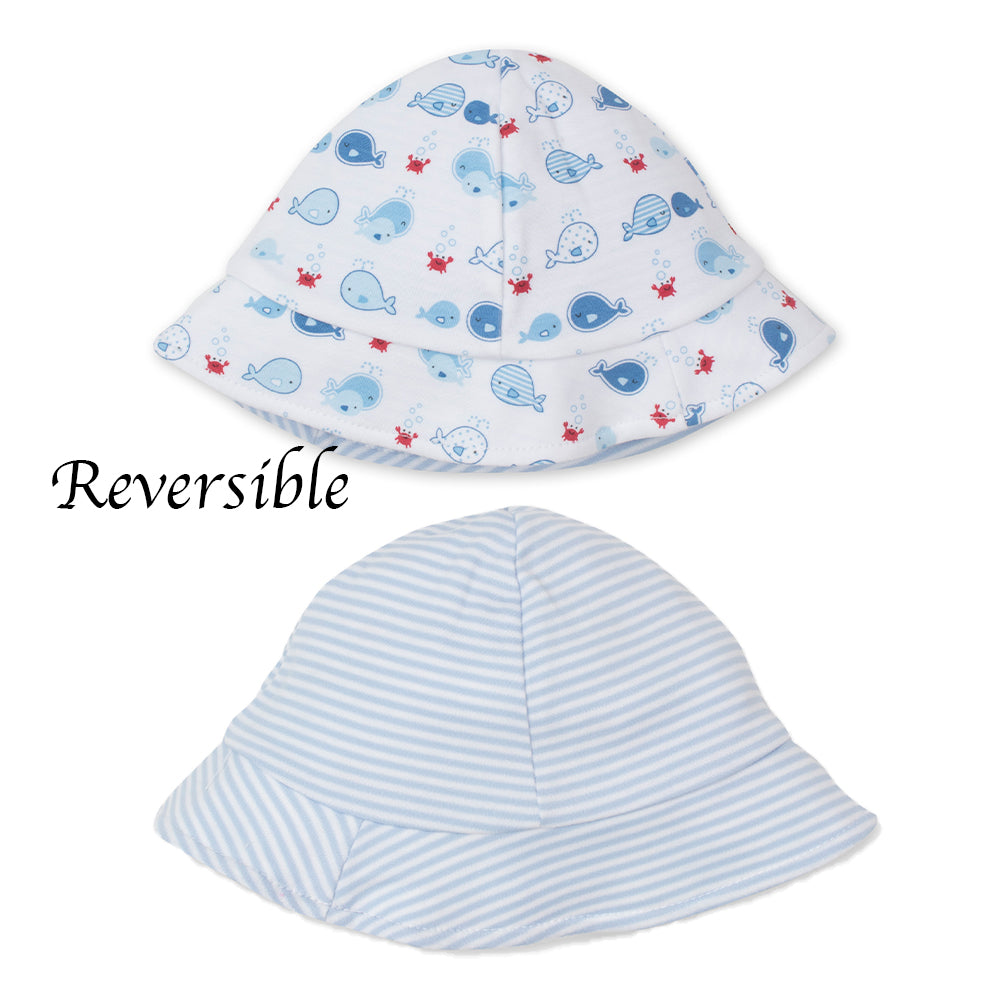Whale Print Reversible Sunhat