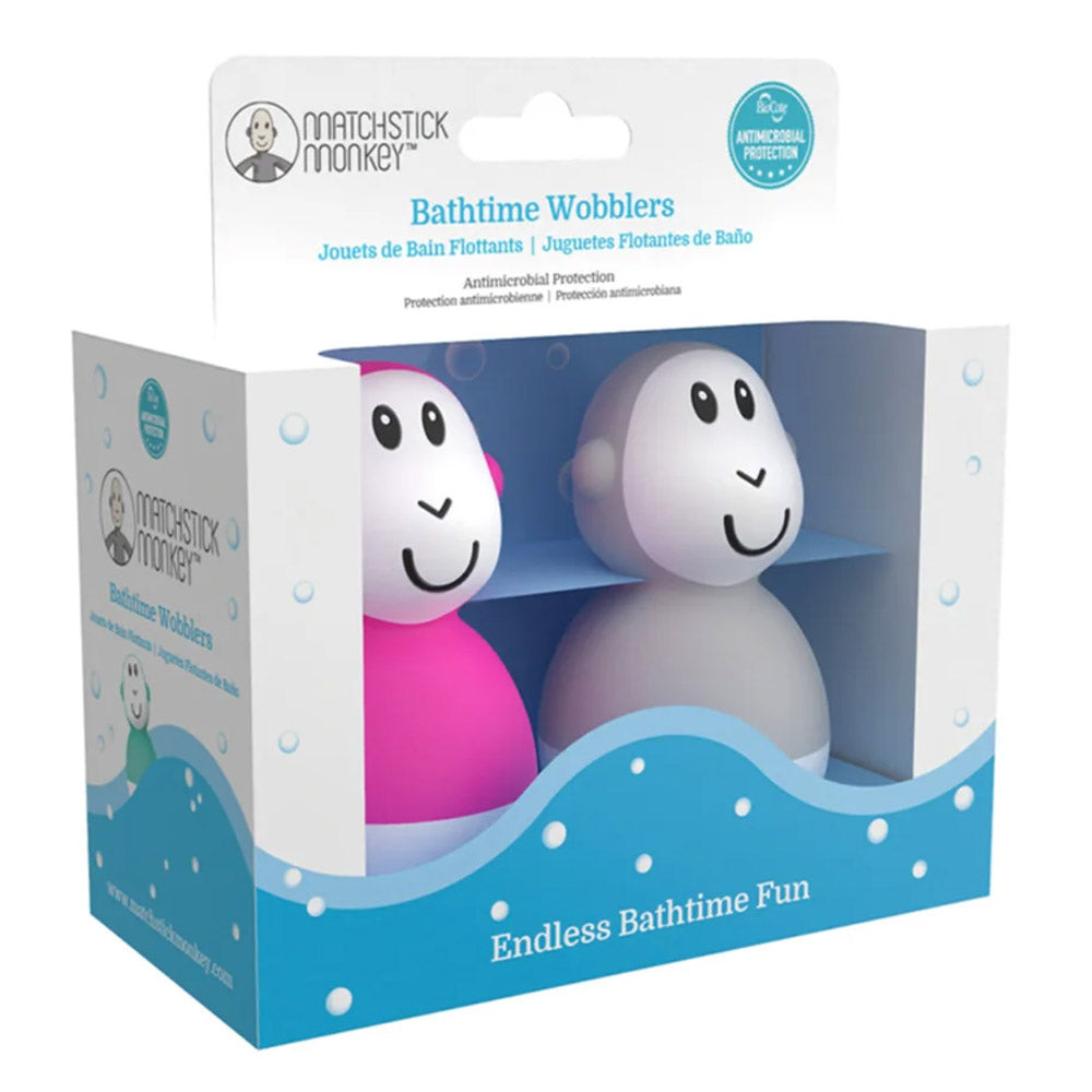 Bathtime Wobblers - Pink & Cool Grey