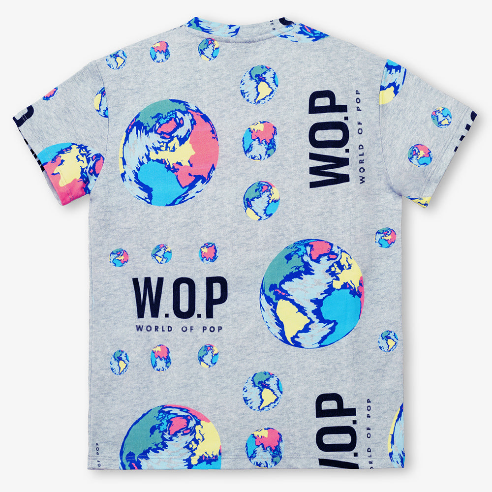 Boys Grey W.O.P T-Shirt