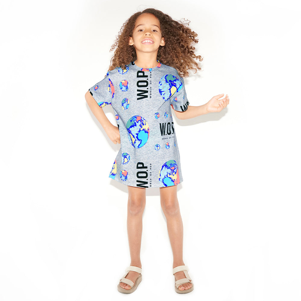 Girls Grey W.O.P Dress