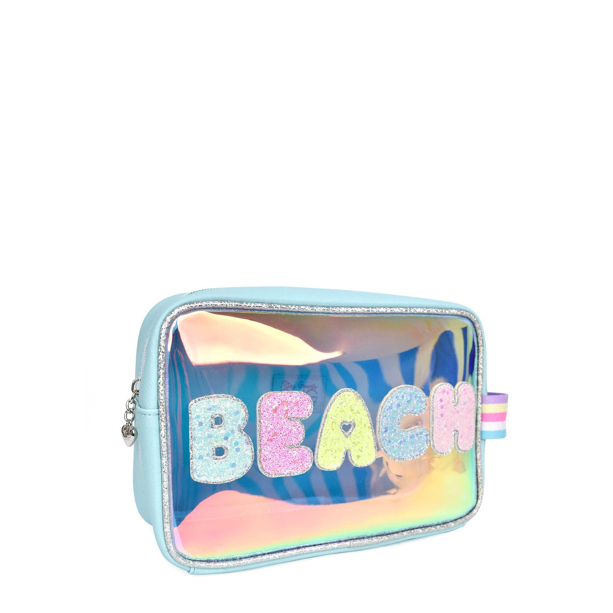 'Beach' Blue Glazed Peekaboo Pouch