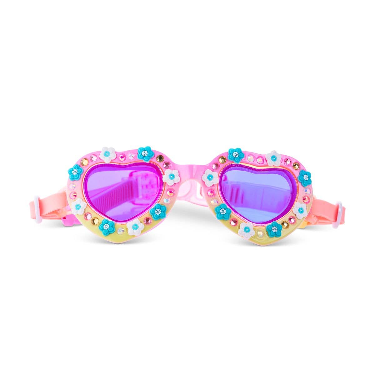 Daisies at Dawn Heart Swim Goggles